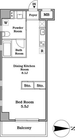 レジディア武蔵小杉の物件間取画像